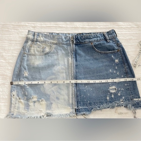 ZARA TRF Denim IX’D Makers Two-Tone Mini Skirt Size M | BLOGGER Fav - Picture 10 of 11